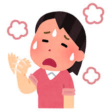 暑い人のイラスト（女性） | かわいいフリー素材集 いらすとや