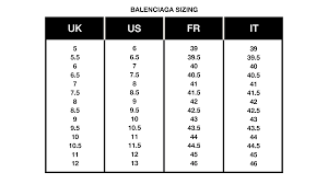 Balenciaga Shoes Size Guide