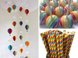 So many ways to use galvanized buckets as vintage garden decorations! Rainbow Themed Baby Shower Decorations And Party Favors Baby Shower Ideas 4u