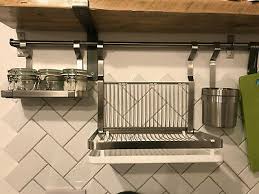 Ikea hanging shelves kitchen for pantry pull out cabinet organizer. Ikea Grundtal Dish Drying Rack Dishrack Part Of Larger Set Available Eur 46 44 Picclick Fr