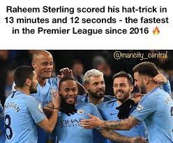 A Hat Trick In 13 Minutes For Raheem Sterling Yesterday Absolute Beast Raheem Sterling He S Top Raheem Sterling City Central Manchester City Football Club