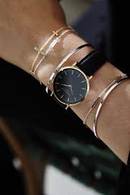 Black And Gold Watch Womens Black Gold Women S Watch Black Leather Strap Tribeca Rosefield Watches Watches Women Leather Womens Watches Black Leather Strap