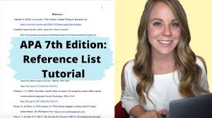Apa Format 7th Edition Reference Page Tutorial Websites Journals Magazines Newspaper Articles Youtube