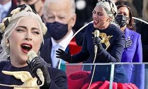 Streaming here today, 7pm et. Biden Inauguration Lady Gaga Performs Wearing Gold Dove On Dress Daily Mail Online