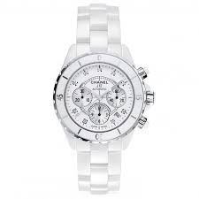 chanel j12 chronograph white ceramic diamonds indicators h2009 phụ kiện