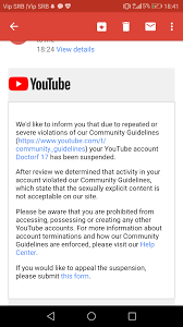 Account banned despite having 0 videos on it : ryoutube