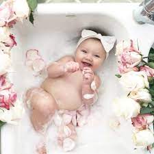 And do some flowers float better than others? Beautiful Milk Bath Photography Baby Milk Bath Baby Photography Baby Photos