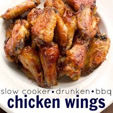 Slow Cooker Drunken Bbq Chicken Wings Recipe Slow Cooker Recipes Bbq Chicken Wings Appetizer Recipes