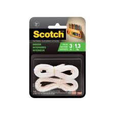 شريط تثبيت للأماكن المغلقة 3 4 18 أبيض Scotch العلامات التجارية Saco Store