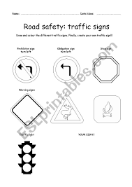 61 items are included in this package: Road Safety Signs Esl Worksheet By Kataklinsmann