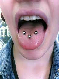 Triple Tongue Piercing Facial Piercings Tongue Piercing Cool Piercings
