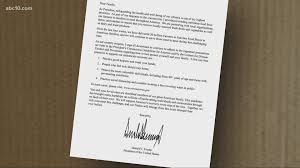 Evidence of a departure date within two weeks is required or within four weeks if you also need. Letter From President Trump Included In Scusd School Food Boxes Abc10 Com