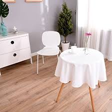 Round nightstands is suitable for the bedroom; Buy Highfly Linen Small Round Tablecloth 47 Inch Stain Resistant Natural Table Cloth For Home Party Coffee Bar Online In Indonesia B075b4lmd9