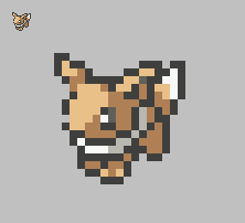 Now, lighten the color to fill in the lightest pieces in the sprite. Pokemon Sprite 133 Eevee By Akatsukidevil On Deviantart