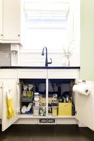 how to organize under your kitchen sink