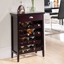 Rutland 16 Bottle Wine Bar With 4 Tiers And 1 Drawer Made W Manufactured Wood In Dark Cherry Finish 34 H X 24 W X 13 D Wood Wine Racks Wine Rack Wine Cabinets
