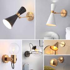 Wall sconces, wall lights set of 2,rustic home decor wall lamp bathroom light fixtures farmhouse lighting industrial wall decor for bedroom living room kitchen bar,e26 base, hardwired, bulb included. Sanbumg Nordic Wall Light Modern Wall Sconce Wall Lamp Adjustable Corridor Lamp Bedside Lamp Wall Iron Art Plating E27light Head Led Indoor Wall Lamps Aliexpress