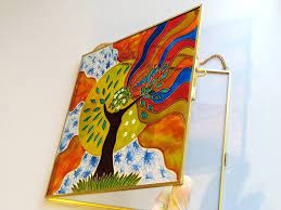 Hand Painted Original Glass Painting In