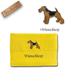 They need clear limits and someone who will make them behave. Handtuch Welsh Terrier Abc Tiershop