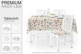 Tablecloth Mockup Set Mockup Mockup Design Table Cloth