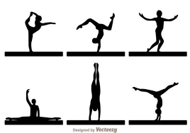 Vector Gymnast Silhouettes Gymnastics Images Vector Art Design Silhouette Vector