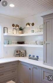As you can see, combining it with red would make a great difference to another side of the room. Pin By Janine Bader On Lakehouse Open Kitchen Shelves Open Shelving Kitchen Cabinets Corner Shelves Kitchen