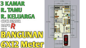 Desain rumah minimalis modern dilahan 6x11 meter 1 lantaihello gaesss kali ini lingkup arsi kembali lagi dengan sajian desain rumah minimalis modern 1. Denah Rumah 6x12 3 Kamar Tidur 1 Lantai Youtube