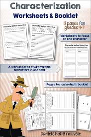 Characterization Detective Worksheets And Booklet Character Lessons Functional Literacy Direct And Indirect Speech