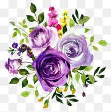 Purple Rose Flower Bouquet Drawing Floral Watercolor Watercolor Tattoo Flower