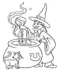» um momento por favor para jogar desenhos para colorir. Bruxa Desenho Halloween