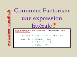 • ces expressions sont à connaitre « par cœur. Comment Factoriser Une Expression Litterale Piger Lesmaths Fr