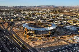 raiders stadium in las vegas continues to be on time on