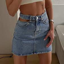 Exclusive items of italian and international designer. Irregular Cut Out High Waisted Skirts Womens Casual Blue Denim Mini Skirts Ladies Fashion Korean Jeans Short Skirt Buy Denim Micro Skirt Cheap Denim Skirts Girls Denim Skirt Product On Alibaba Com