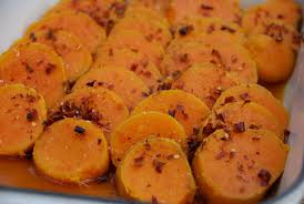 Sweet Potatoes With Orange Piloncillo Syrup And Chile De Arbol Recipe Raw Sweet Potato Sweet Potato Slices Recipes