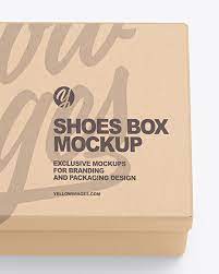 Download Kraft Shoes Box Mockup In Box Mockups On Yellow Images Object Mockups
