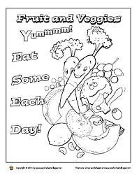 Fruit And Veggies Coloring Page Kids Nutrition Fruits And Veggies Coloring For Kids