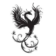 Phoenix Bird Silhouette Symbol Of Immortality Fiery Bird Tribal Vector Illustration Isolated On White Backgrou Anka Kusu Dovmeleri Kus Siluet Kus Dovmeleri