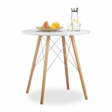 relaxdays wooden dining table small