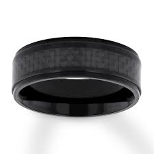 Men S Wedding Band Black Ion Plated Titanium 8mm Kay Mens Wedding Bands Black Mens Wedding Bands Black Wedding Band
