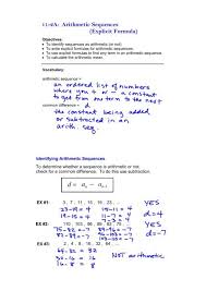 A) write a rule that can find any term in the sequence. 112a Arithmetic Sequences Explicit Formula