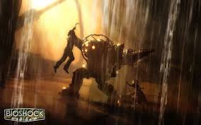 Bioshock Big Daddy And Little Sister Wallpaper Big Daddy Bioshock Mech Little Sister Video Games Wallpaper Bioshock Widescreen Wallpaper Hd Wallpaper