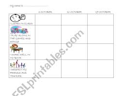 English Worksheets Monthly Reward Chart