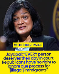 REP JAYAPAL: "EVERY person deserves their day in court. Republicans have no  right to ignore due process for immigrants. My amendment requires a  conviction before people can be deported." Source: Pramila Jayapal