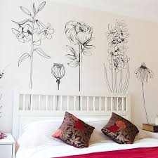 Large Decorative Vinyl Flower Wall Sticker Decals Pack 1 Etsy In 2020 Wall Decals For Bedroom Flower Bedroom Wall Decor