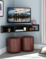 Corner tv cabinet with doors. Emmeline 47 In Cappuccino Particle Board Corner Tv Stand Low Tide Liquidation