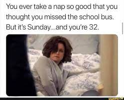 You Ever Take A Nap So Good That You Thought You Missed The School Bus But It S Sunday And You Re 32 1 Memes Quotes Take A Nap Memes