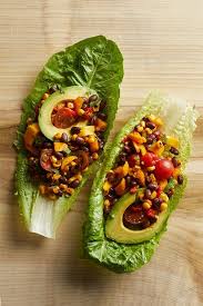 34.) crispy jackfruit tacos made on a sheet pan with pickled red onions, mexican slaw and either chimichurri sauce or tomatillo salsa! Black Bean Corn And Roasted Red Pepper Lettuce Cups Recipe Vegan Recipes Healthy Recipes Vegetarian Recipes