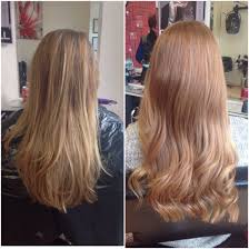 This mix of a natural blonde with a hint of copper, creates a dark, deep strawberry blonde. Before And After Created By Using Copper Blonde Golden Blonde And Ash Blonde With The Technique Copper Blonde Hair Hair Inspiration Color Blonde Dark Eyebrows