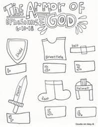 Search through more than 50000 coloring pages. Armor Of God Coloring Pages Religious Doodles
