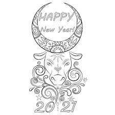 You can find lots of printable pages here to decorate and give to your lucky dragon. Ox Coloring Pages Print Ox New Year 2021 Wonder Day